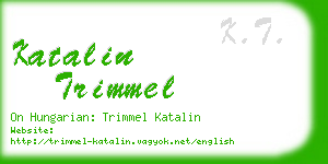 katalin trimmel business card